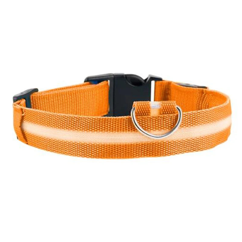 Light Up Dog Collar, Glow LED Dog Collar Flashing Night Walking Collar Waterproof for Small Medium Large Dogs