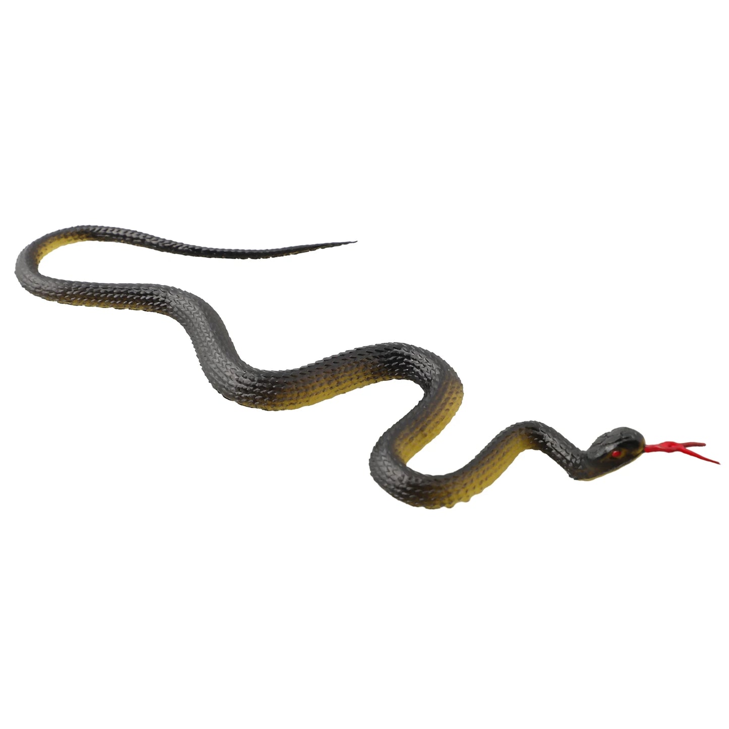 45cm Fake Realistic Rubber Toy Snake Simulation Anaconda Scary Halloween To Scare Birds Props Prank Trick Toy Accessories