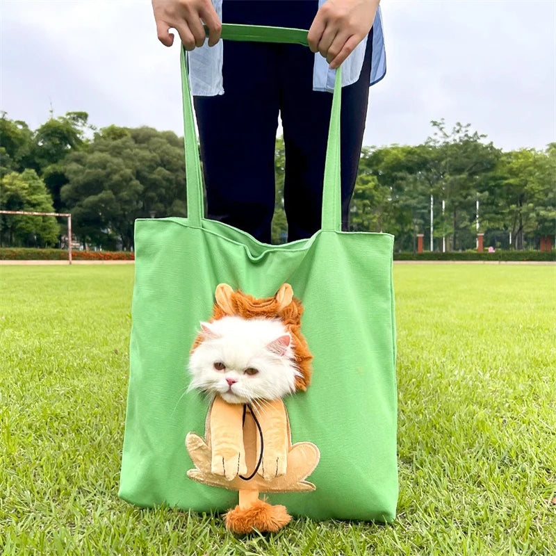 Outdoor Walking Pet Bag for Chihuahua Cartoon Animal Funny Medium Dog Accessories Travel Protective Adjustable Hole Handbags