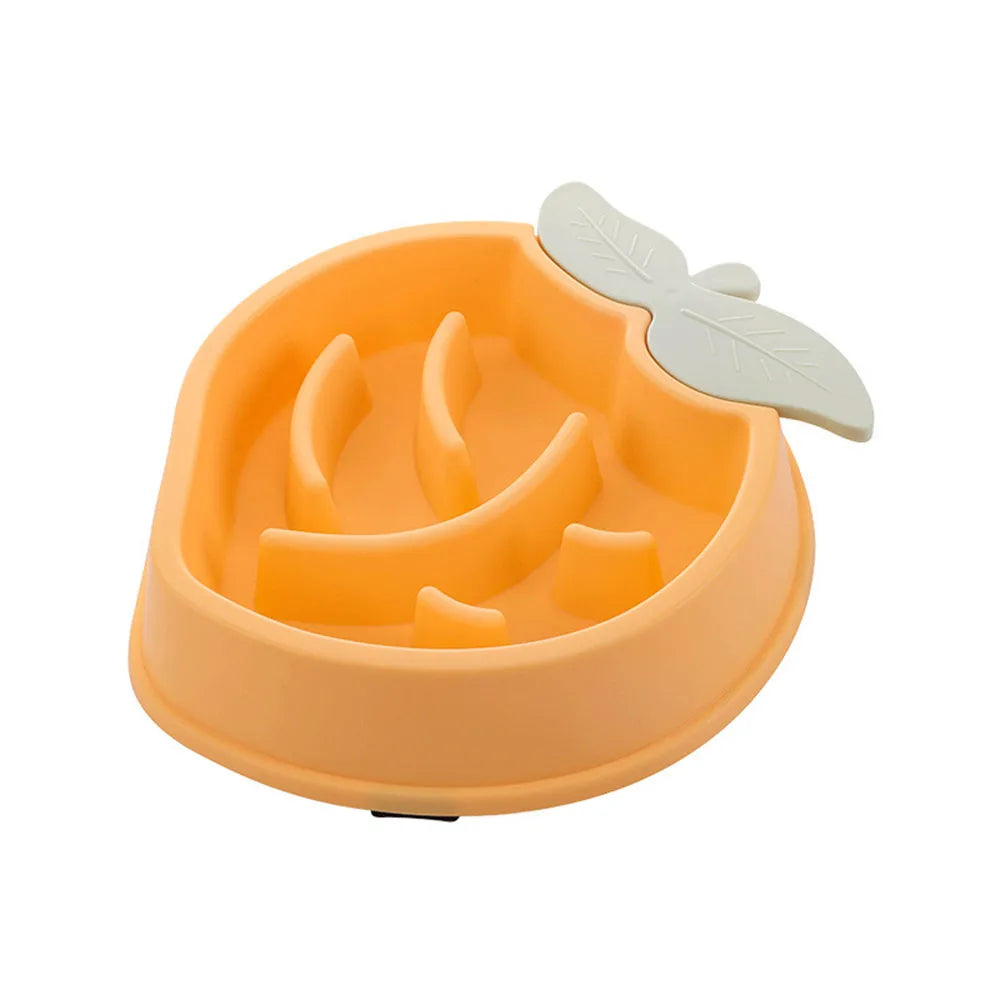 Slow Dog Bowl for Puppy Large Dogs Anti-Gulping Dog Slow Feeder Stop Bloat Slow Eating Pet Bowls Corn Peach Strawberry Pineapple