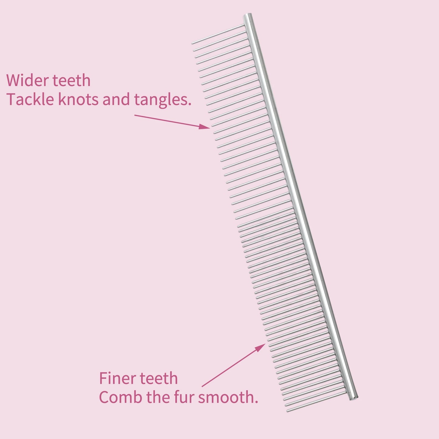 UXCELL Stainless Steel Pet Grooming Comb for Dogs and Cats Pets Hairbrush Hair Care Gently Removes Loose Undercoat Flea Comb