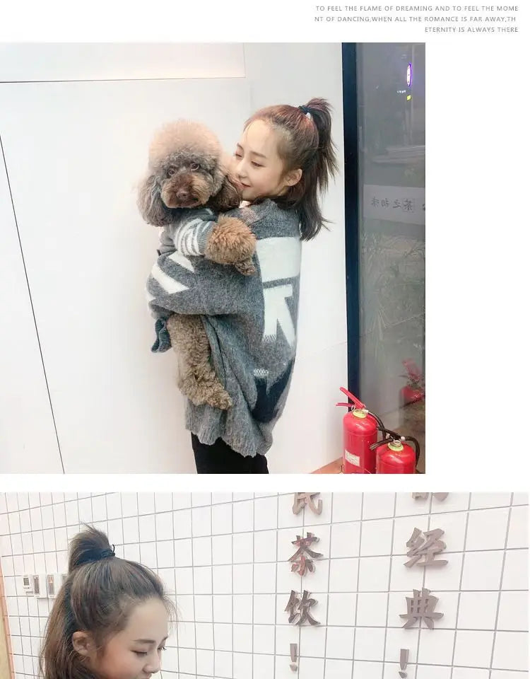 The New Pet Clothes Cat Sweater Dog Sweater Korean Version Spring and Autumn Parent-child Wear Six Sizes