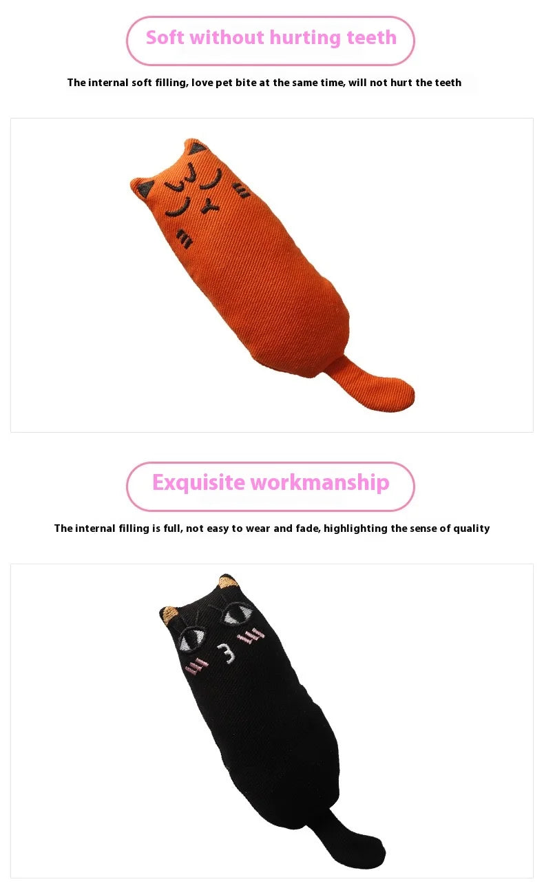 Pet Accessories Rustle Sound Catnip Toy Cats Product For Pets Cute cat Toys For Kitten Teeth Grinding Cat Plush Toy Thumb Pillow