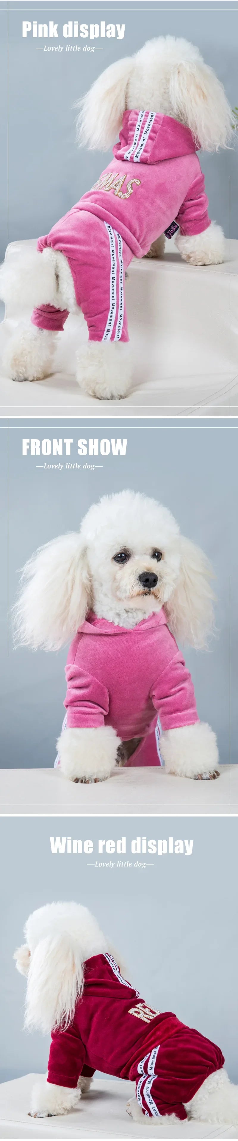 Pet Dog Clothing Four-legged Fashion letter Pet Dog Clothes for Dogs Coat Hoodie Sweatshirt Four seasons One-piece Jumpsuit