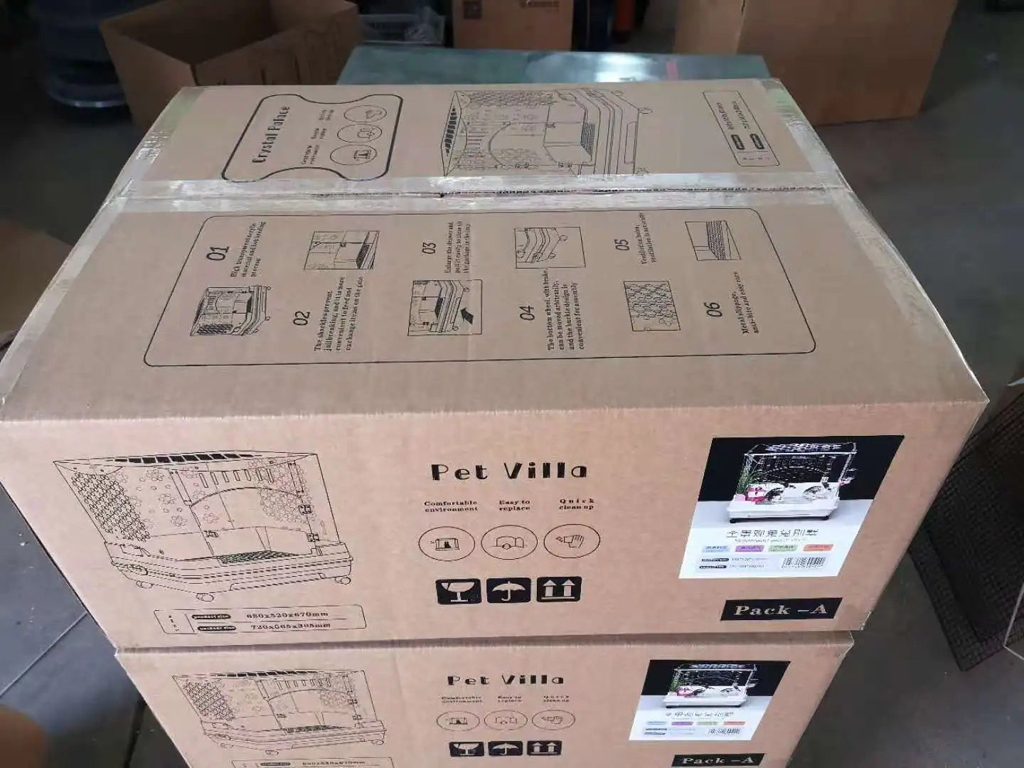 Indoor house acrylic rabbit Chinchilla cage luxury cage for small animals pet house