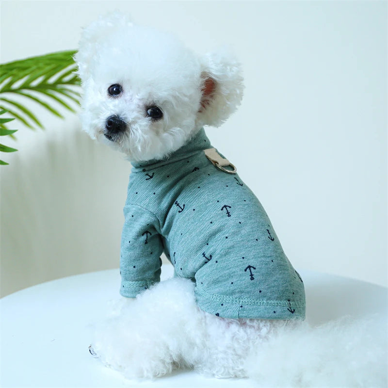 Breathable Cotton Small Medium Dog Clothing Mini Printing Sweatshirt for French Bulldog Brand Designer Autumn Warm Cat Clothes