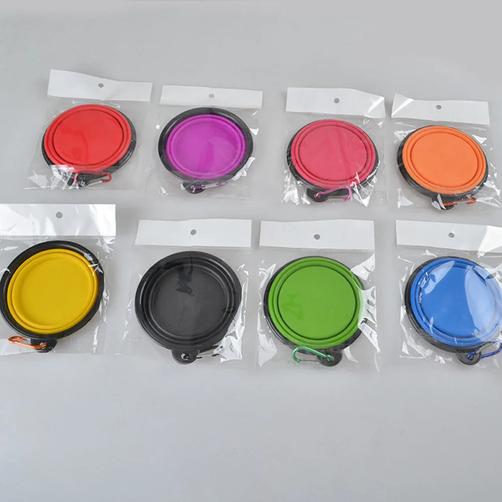 Collapsible Dog Bowls Portable Travel Dog Bowls Expandable for Cat Dog Water Bowl Food Feeding Dish Silicone Pet Bowl 350/1000ml