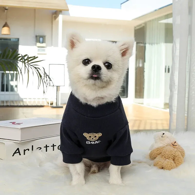 2023 New Spring Summer Pet Clothes Bear Pattern Sweater And Comfortable Puppy Clothes Teddy Hiromi For Small And Mid Sizes Dogs