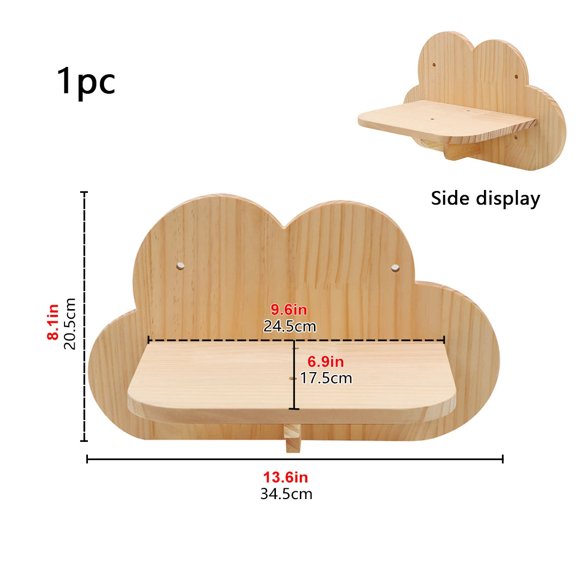 Cat Climbing Shelf Wall Mounted Cat Tree Four Step Stair Indoor Wood Scratching Post for Cat Wall Climbing Furniture Cat Hammock