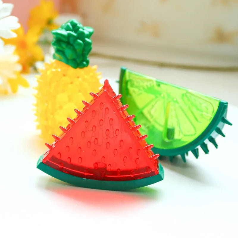 Cute Fruit Shape Pet Dog Toys Molar Accessories Summer Cooling Chew Toy for Husky French Bulldog Bite Resistant Pet Products