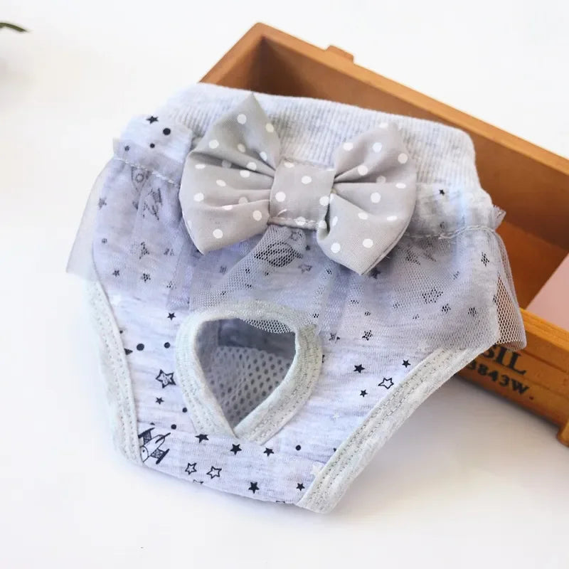 Cute Pet Dog Striped Sanitary Physiological Pants Panty In Season Diaper for Puppy Female Lovely Underwear Pet Briefs