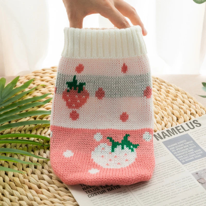 Luxury Designer Clothes for Dogs Cartoon Animal High Collar Winter Chihuahua Clothing Pet Keep Warm Winter Christmas Cat Sweater