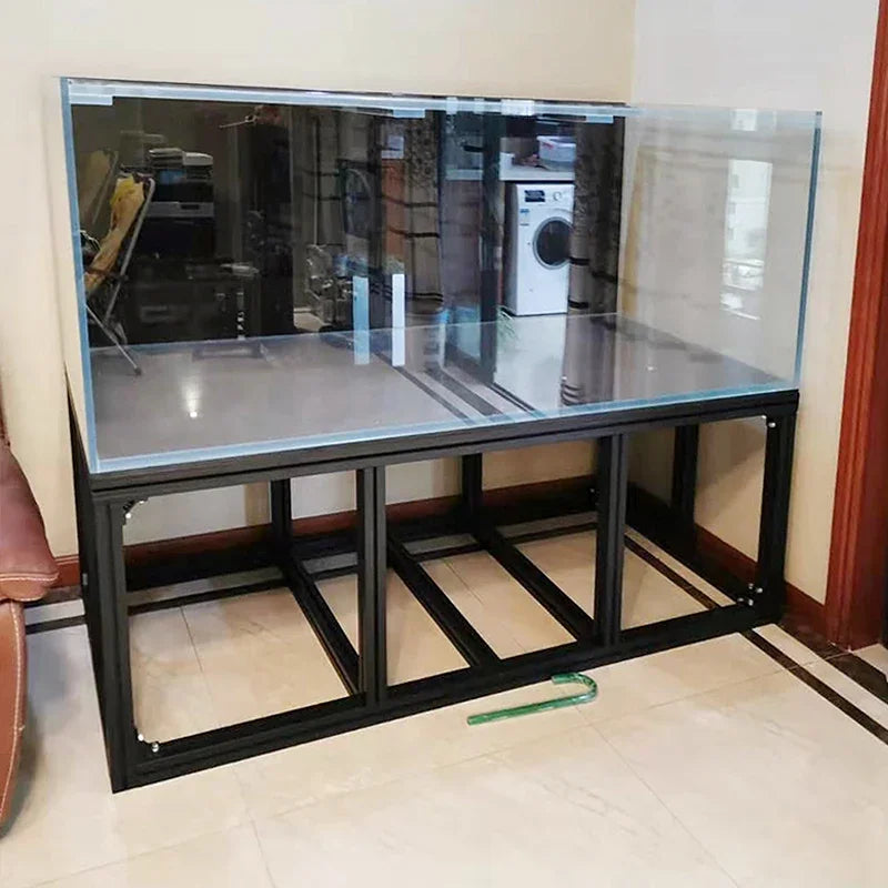 Aluminum fish tank 1000 gallon tank professional customizable glass aquarium black silver acrylic frame aquariums & accessories