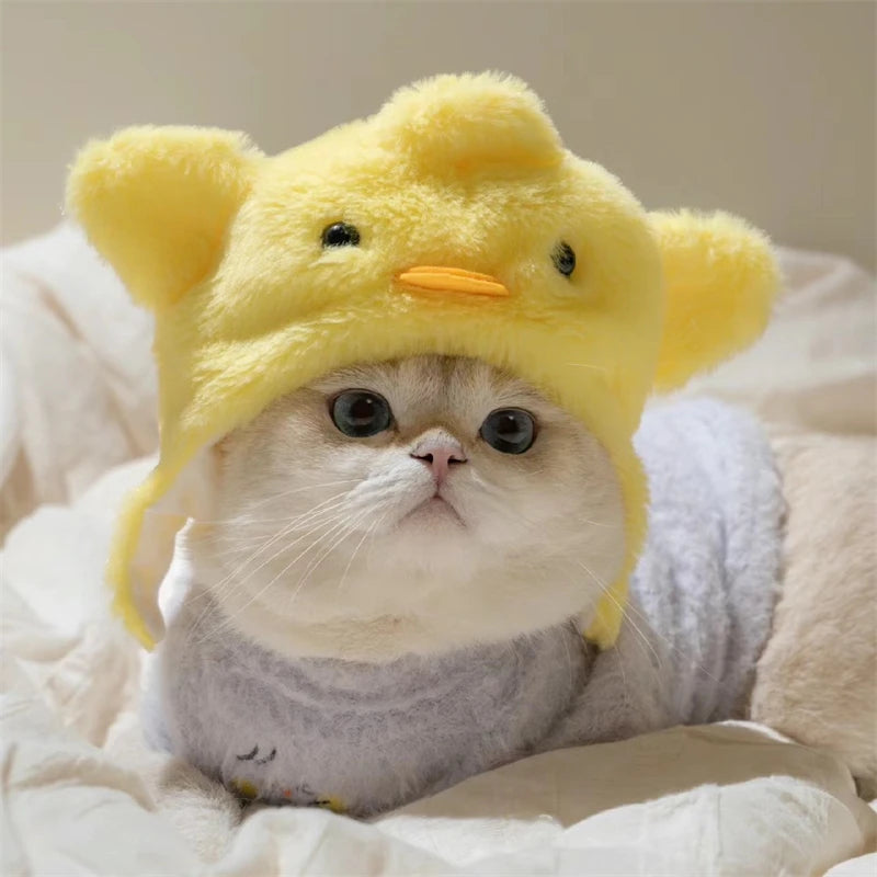 Personalized Animal Small Dog Hat Warm New Year Cosplay Accessories for Cats Snapper Bear French Bulldog Pet Supplies Head Gear