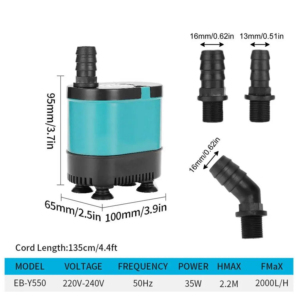 Pond Pump Anti-leakage And Water Proof Pond Pump Water Fountain Pump With No Pollution Water Pump For Fountains Aquarium Fish