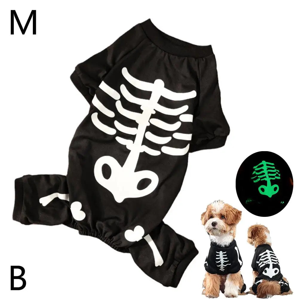Halloween Dog Costumes For Large And Extra Large Dogs Skeleton Costume Jumpsuit Coat Pet Halloween Costumes Outfits Apparel J9F6