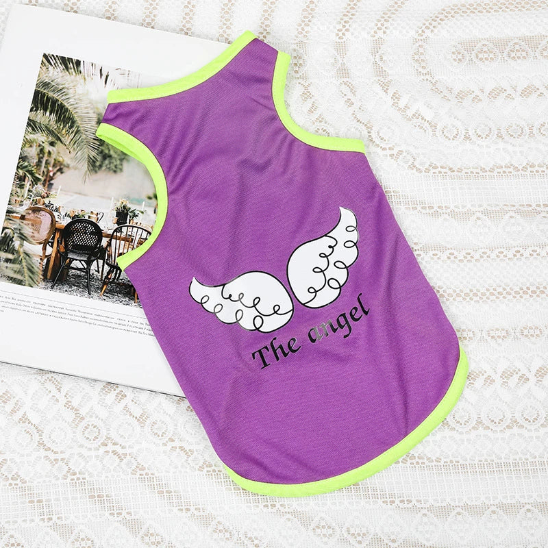Cartoon Print Summer Pet Dog Clothes Daisy Animal Lightweight Spring Vest for Cat Medium Big Pet Supplies XXL Puppy Clothing