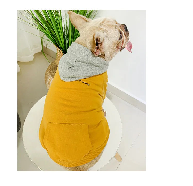 The New Pet Clothes Dog Clothes Parent-child Wear Spring and Autumn Korean Version Pure Cotton Hoodie Four Colors Seven Sizes