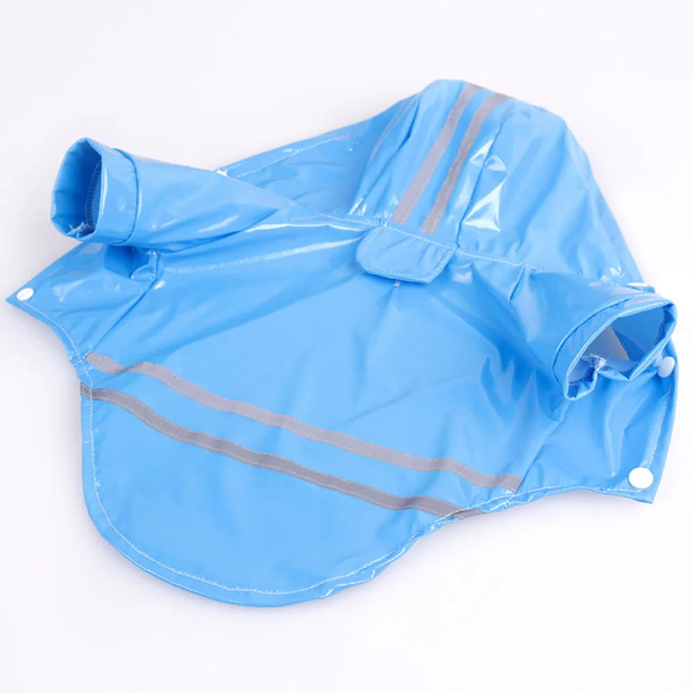 Dog Raincoat Waterproof Puppy Rain Jacket Outdoor Reflective Doggy Raincoat for Small Dogs Cats Pug Poncho Rainwear Pet Clothing