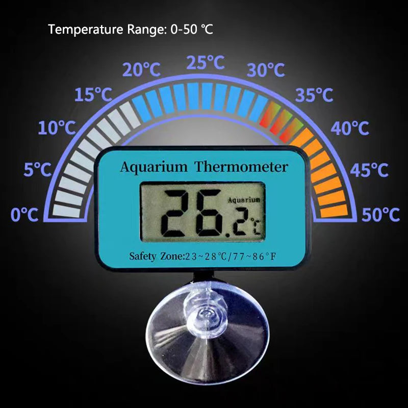 Aquarium Waterproof LCD Digital Fish Tank Thermometer Submersible Water Temperature Meter Temperature Control For Fish Tank