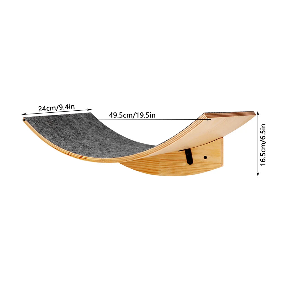 Cat Tree Wall Mounted Cat Hammock & Jumping Platform for Rest with Scratching Post for Climbing and Grinding Claws Cat Furniture