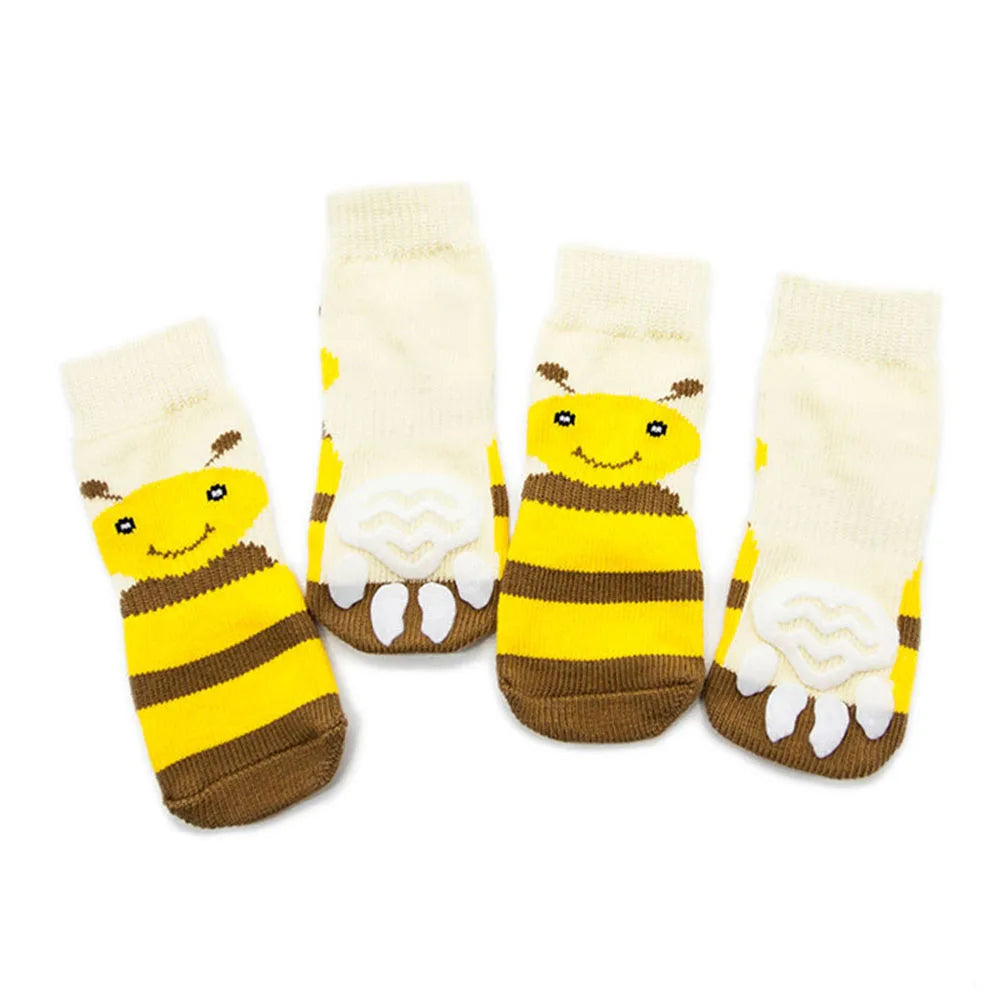 Premium Anti-Slip Dog Socks 4pcs Indoor Dog Socks Prevents Licking Slipping Great for Dog Paw Protection for Medium Large Dogs
