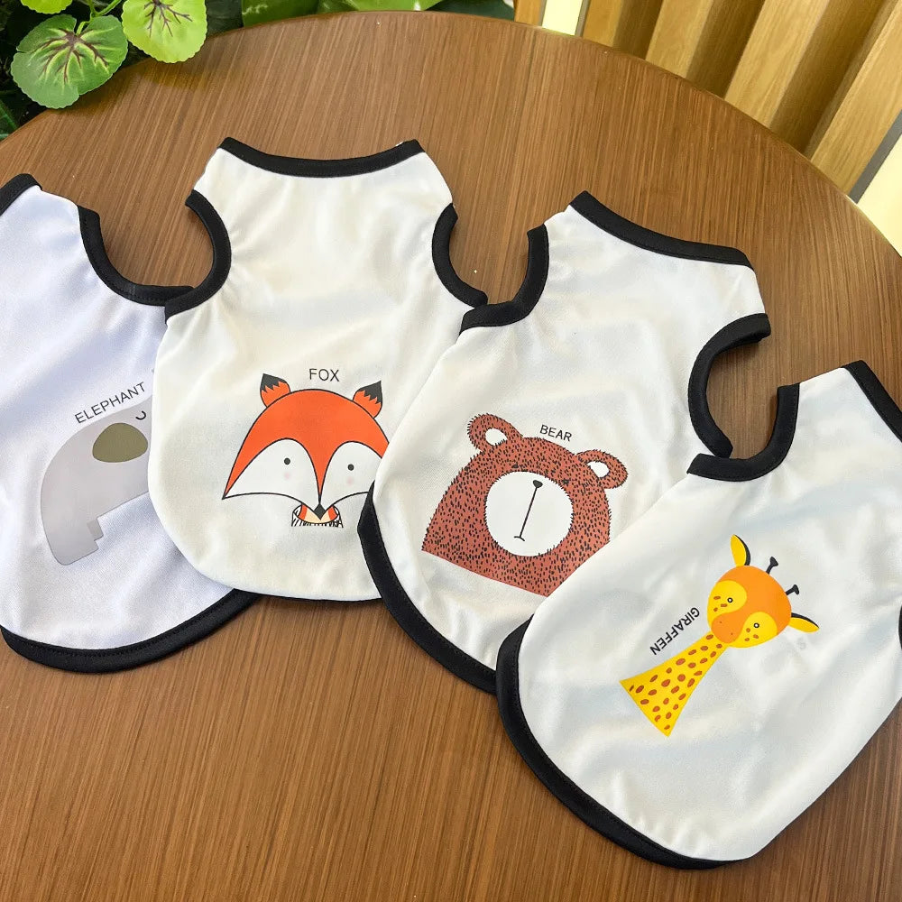 Pet Clothes Summer Breathable for Small Medium Dogs Vest Puppy Cat Vest T-shirt Teddy Thin Shirts Outdoor dog cooling vest