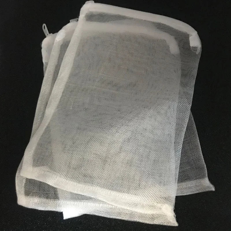 5Pcs High Quality Filter Net Bag Mesh Bag Acquarium Pond For Bio Ball Carbon Media Aquarium Fish Tank Isolation Bags White