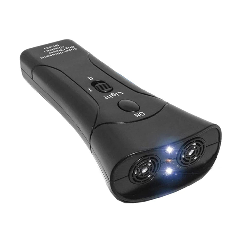3 in 1 Dog Anti Barking Device Ultrasonic Dog Repeller Stop Bark Deterrents Pet Control Training Supplies with LED Flashlight