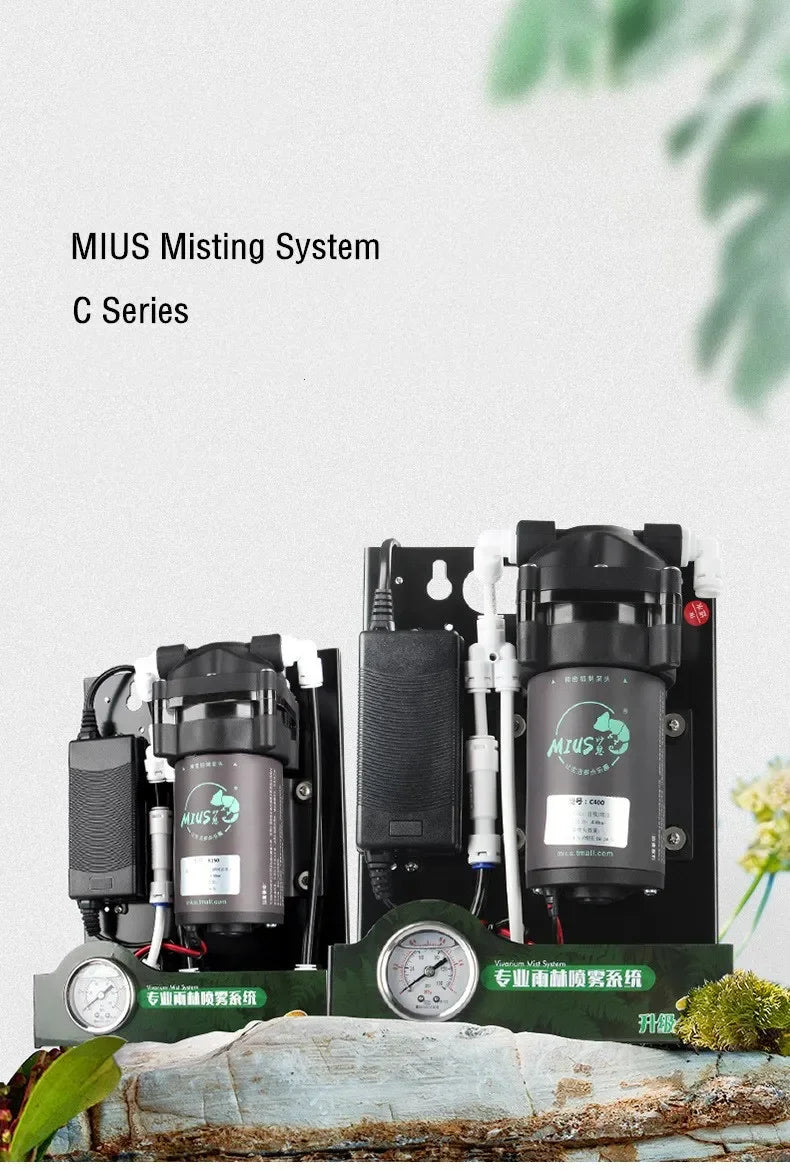 MIUS C Series Reptile Mister Fogger Terrariums Humidifier Rainforest High Pressure Silent Pump Fog Machine Sprayer System