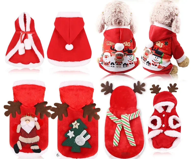 Christmas Pets Dressing Up Santa Funny Pet Clothes For Small Medium Large Dogs Winter Warm Dog Clothes Chihuahua Pug Yorkshire