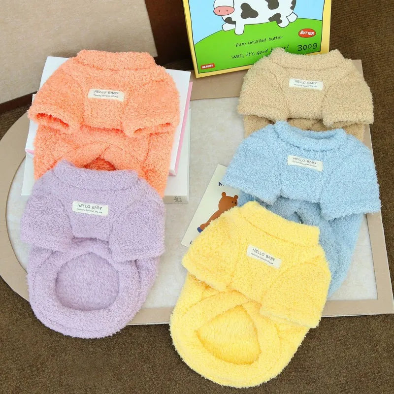 Winter Dog Warm Clothes Pet Dog Sweater for Small Dogs Plush Dog Coat Soft Puppy Jacket Chihuahua Bichon Clothing Cat Clothes