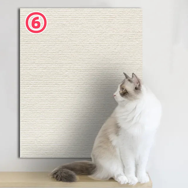 Wall Anti Cat Scratch Sofa DIY Cats Scratch Board Sofa Protection Paws Sharpen Trimmable Self-adhesive Carpet Cats Scratch Board