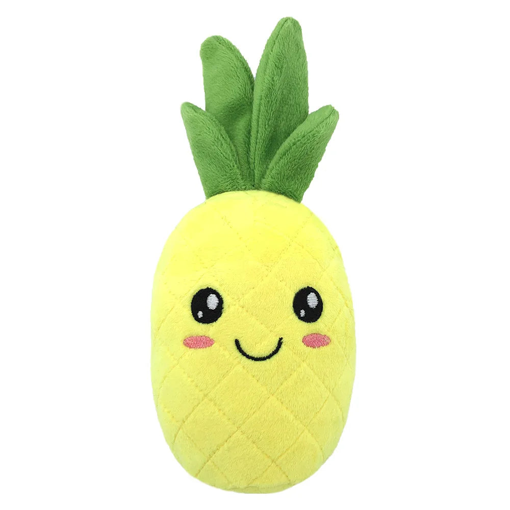 Dog Plush Toy Spot Wholesale Plush Stuffed Fruit Cactus Pet Toys Squeak Sound Bite Dog Toys Fleece Squeak Toys