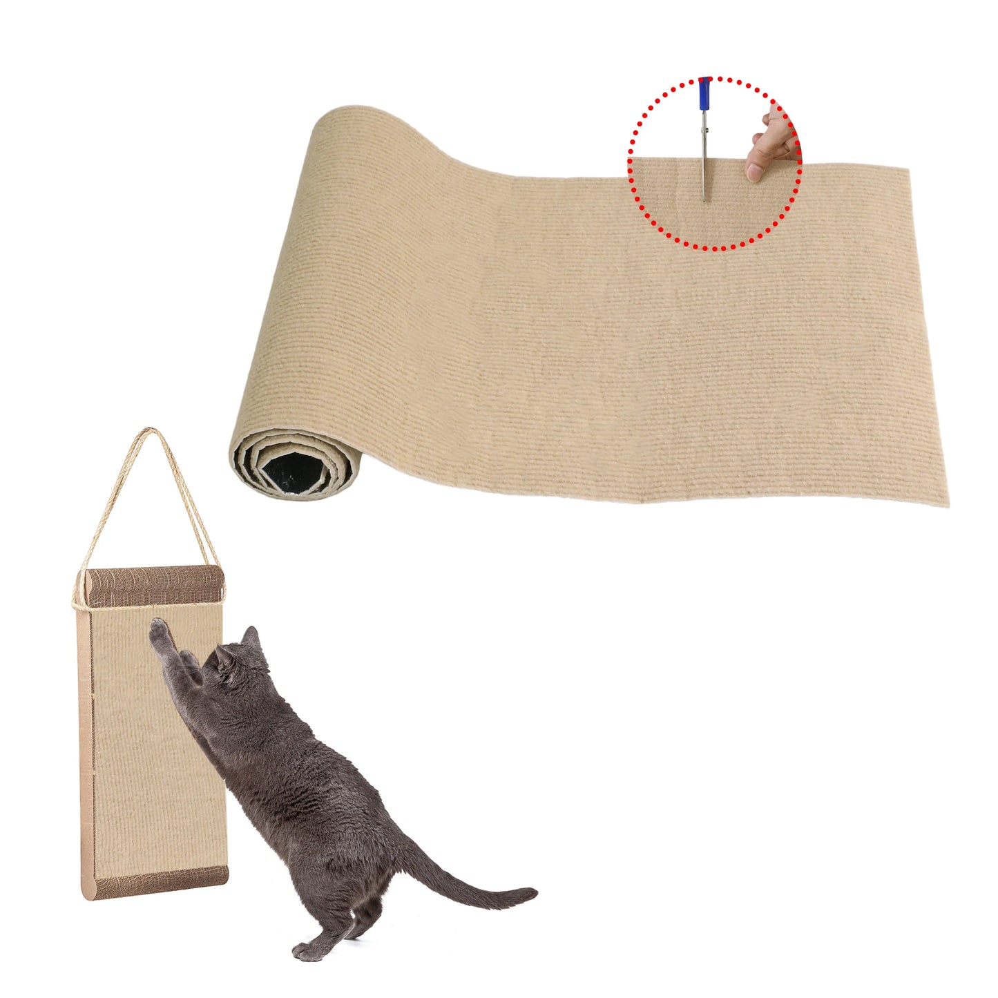 UXCELL Self-Adhesive Carpet Cats Scratch Board Wall Anti Cat Scratch Sofa Diy Cats Scratch Board Sofa Protection Paws Mat