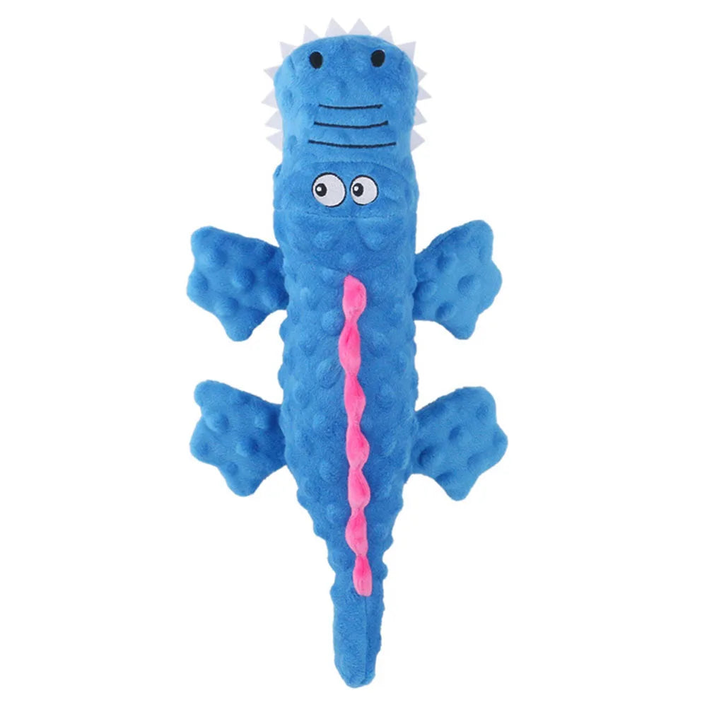 Cool Crocodile Dog Toys Durable Dog Chew Toy Dog Squeak Toy with Fun Crinkle Paper Plush Pet Toys Suitable for Small Medium Dogs