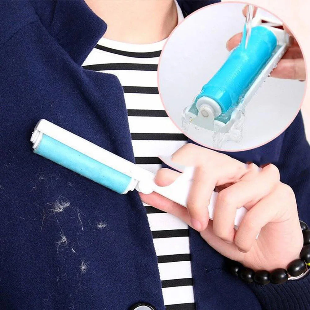 Washable Lint Sticking Roller Portable Pet Hair Remover Tool Reusable Roller Brush for Sofa Clothes Dog Cat Hair Sticking Roller