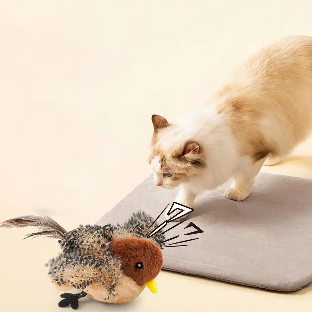 Usb Rechargeable Cat Toy Flapping Bird Cat Toy Interactive Plush Toy Remote Control USB Flapping Wings Cat Toy Chirping Cat Toy