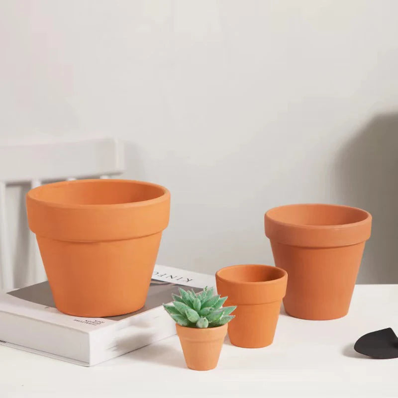Red Mud Aquarium Decoration For Water Grass Fish Tank Mini Pot Polka Water Potted Planting Cylinder Cup Ceramic Flowerpot New