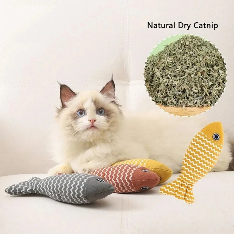 Cat Toy Catnip Fish Pet Chew Bite Toys For Cats Funny Interactive Soft Simulation Fish Kitten Training Playing Toy Cat Supplies