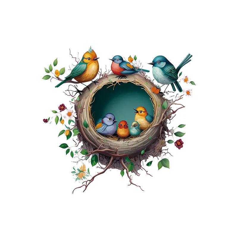 1pc Branch Bird Wall Stickers - Home Decor for Bedroom Living Room and Kindergarten