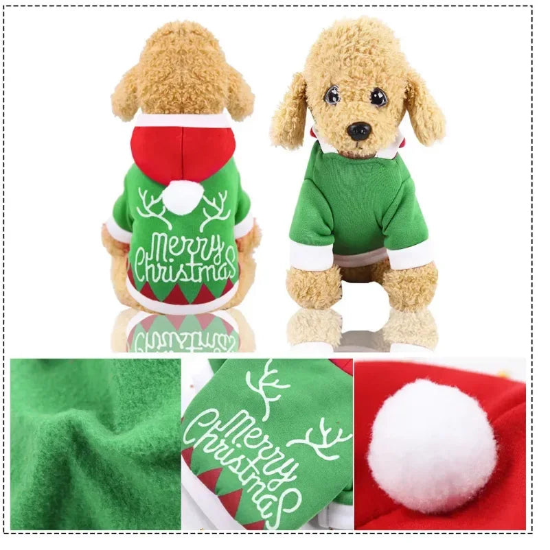 Christmas Pets Dressing Up Santa Funny Pet Clothes For Small Medium Large Dogs Winter Warm Dog Clothes Chihuahua Pug Yorkshire