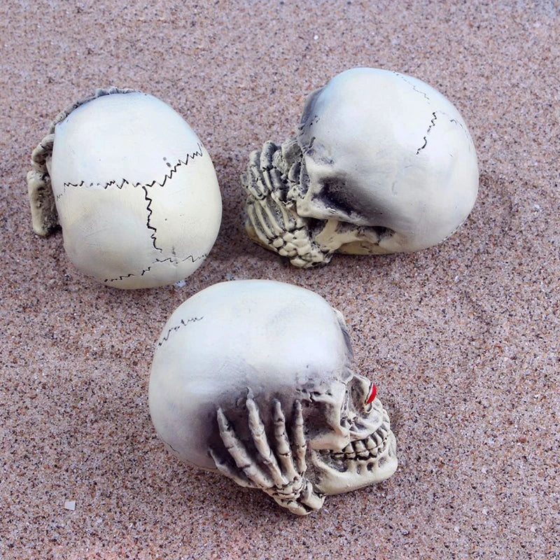 Resin Aquarium Ornaments Decoration Simulated Character Skull Decoration For Fish Tank Ornament Aquatic Pet Supplies Decorations