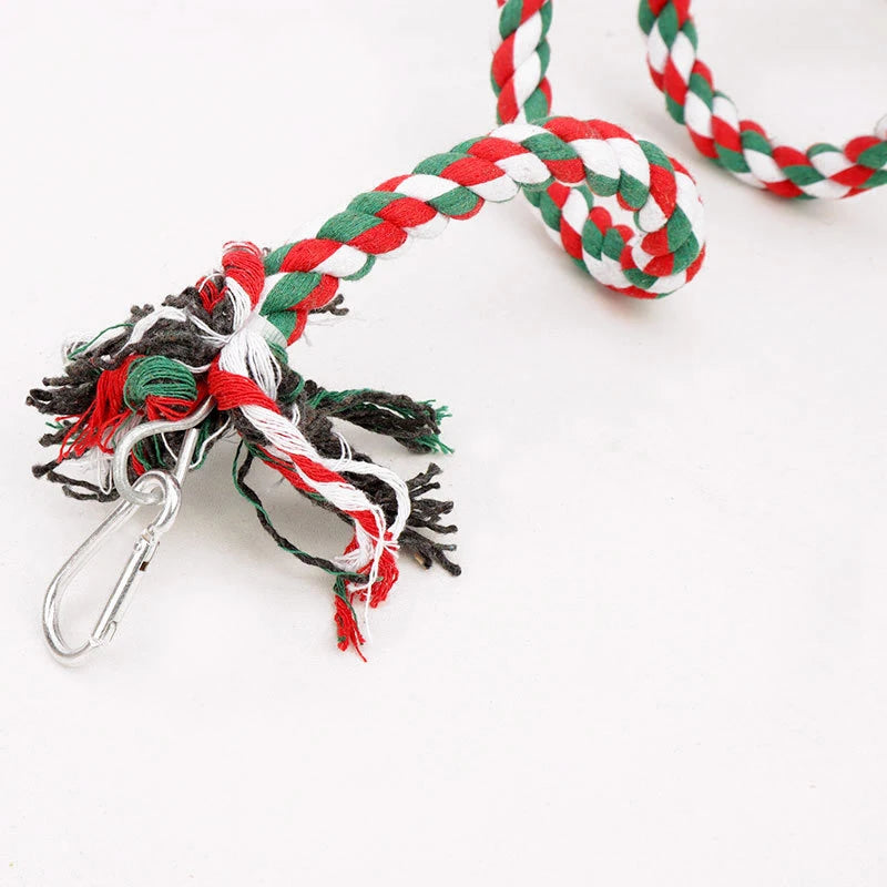 50/100/150/200cmParrot Bird Standing Toys Cotton Rope Colorful Toy Chew Perches for Bird Cage Standing Woven Rope Bird Accessory