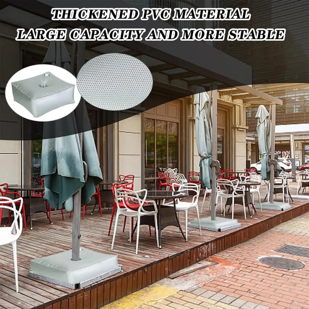 Umbrella Base Weight Water Bag Outdoor Patio Stands & Bases Large Capacity Thickened Design Silver Umbrella Stand Cantilever