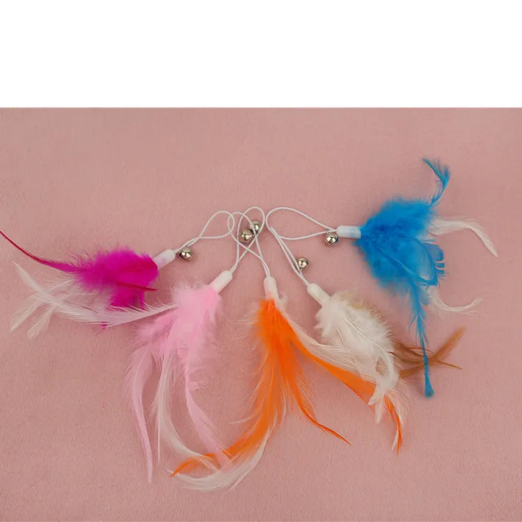 Cat Toy Cat Teaser Sticks Xiaoqing New Macaron Color Replacement Head Cat Stick Pendant Cat Toy Cat Stick Pet Supplies