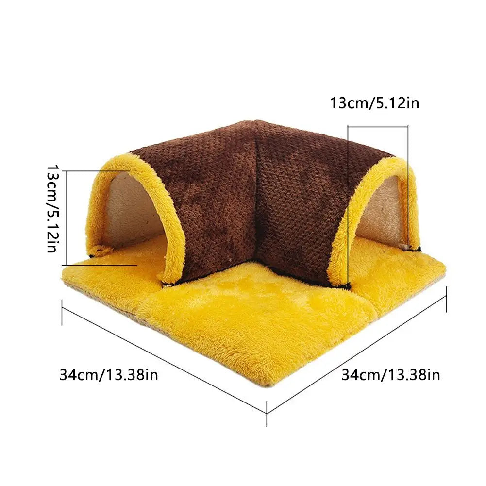 Squirrel Hamster Rabbit Chinchilla Play Blanket 90 Degree Right Angle Channel Thickened Sponge Hair Small Animal New Home
