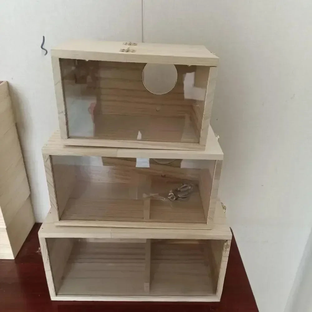 Transparent Design Parakeet Cockatiel Bird House Nest Easy to Clean Parrot House Smooth Edges Parakeet Nesting Box Bird Supplie