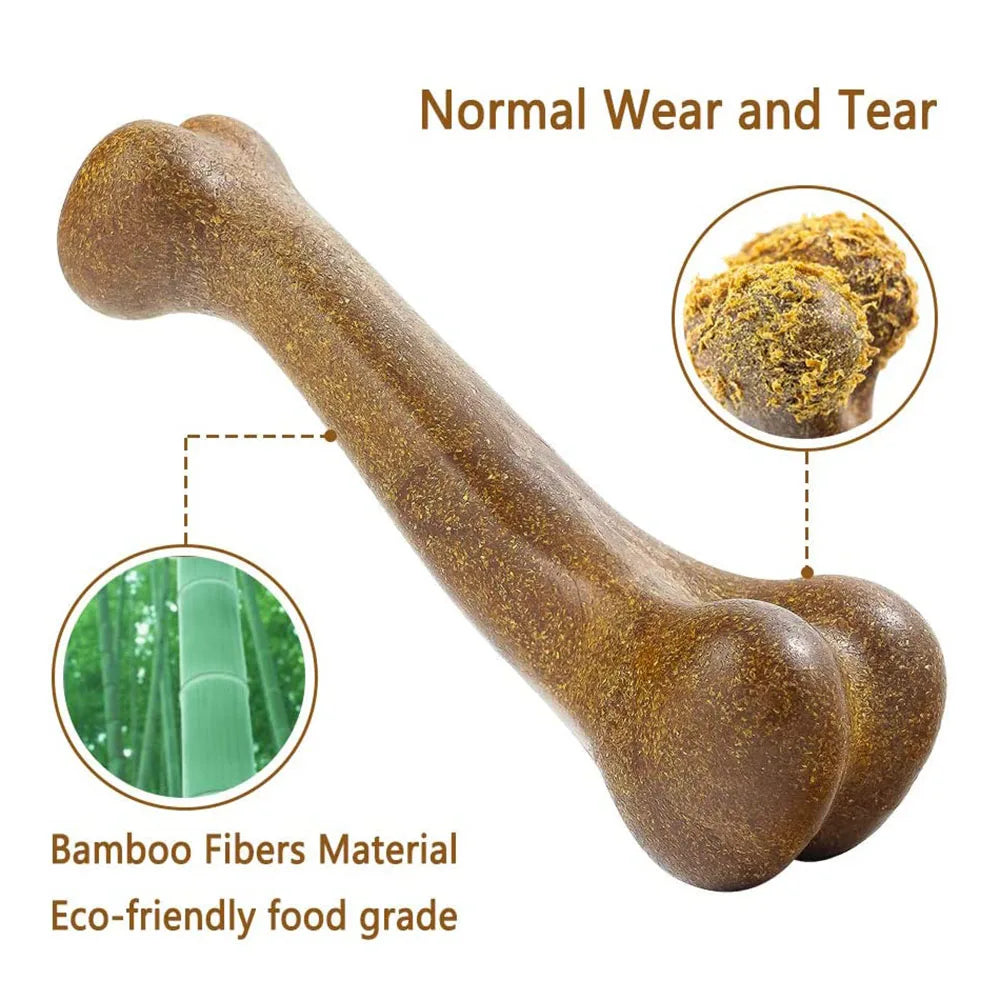 Indestructible Dog Chew Toys for Aggressive Chewers Real Beef Flavor Durable Dog Teething Chew Toy Bone for Large Small Puppies