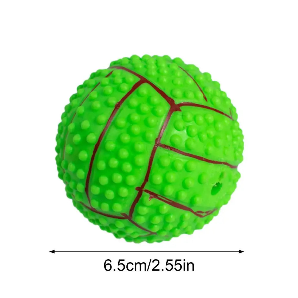 Dog Training Ball Toy Squeaky Treat Ball Interactive Pet Toys Ball Feeder Pet Stimulation Toy Bite-Resistant Puppy Toys